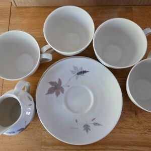MCM Royal Doulton Tumbling Leaves 9pc Tea Set Earthy Warm Minimalist